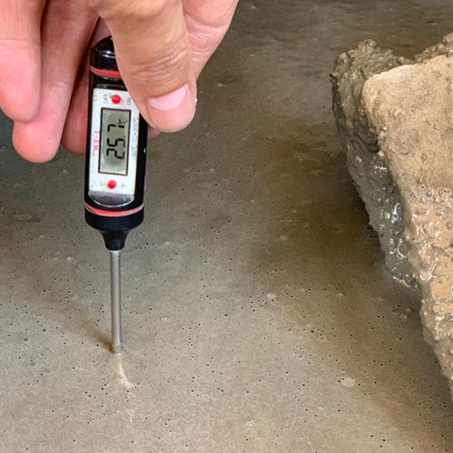 تعیین دمای بتن